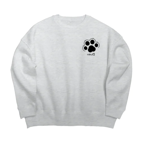 肉球をモチーフにしたオリジナルブランド「nikuQ」（猫タイプ）です Big Crew Neck Sweatshirt