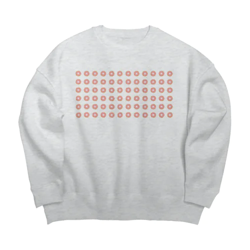 ストロベリーチョコレートドーナツ大量に作りました Big Crew Neck Sweatshirt