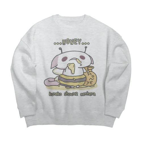 英語「はにHONEY」 Big Crew Neck Sweatshirt