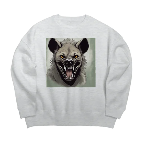 動物シリーズ24：ハイエナ Big Crew Neck Sweatshirt