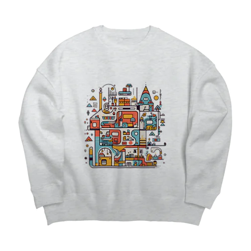 ポップな建物２ Big Crew Neck Sweatshirt