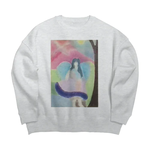 夜明けのエンジェル  Big Crew Neck Sweatshirt