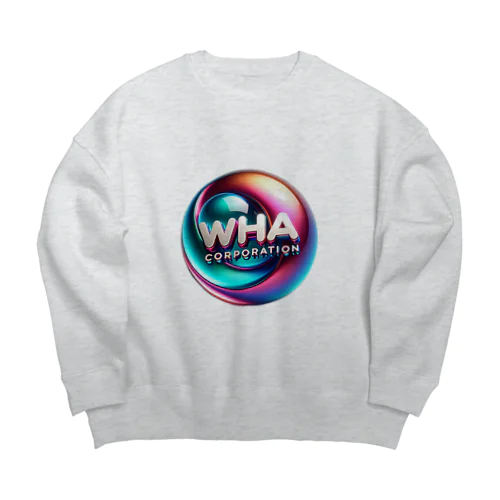 WHA 3Dバブルロゴ　② Big Crew Neck Sweatshirt