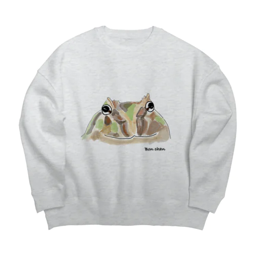 カエルのボンちゃん Big Crew Neck Sweatshirt