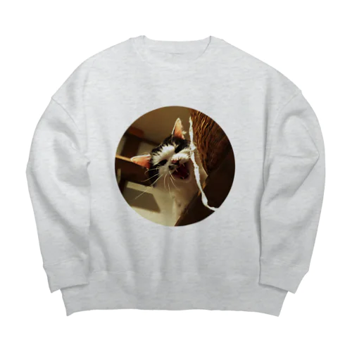 強面のねこ　チビゴン　その1 Big Crew Neck Sweatshirt