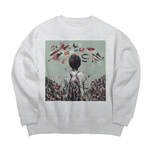 平和 ウエヲムイテアルコウ。 Big Crew Neck Sweatshirt