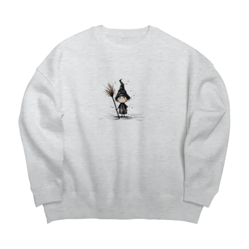 失敗しちゃった魔女ちゃん Big Crew Neck Sweatshirt