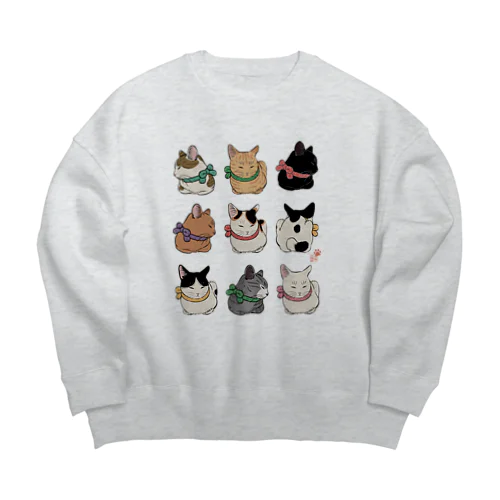 眠り猫 Big Crew Neck Sweatshirt