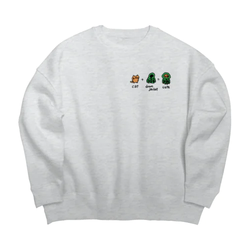 cute cat Big Crew Neck Sweatshirt