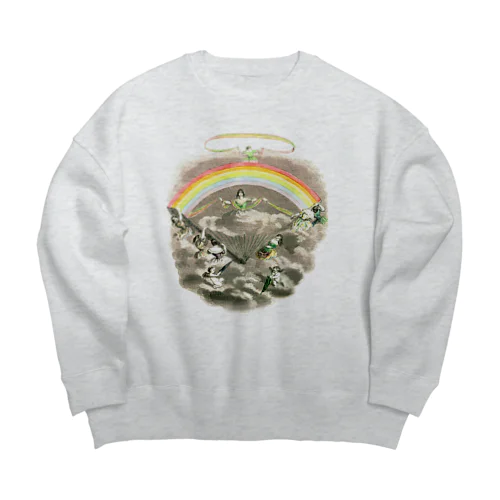 グランヴィル 虹の扇 ＜アンティーク イラスト＞ Big Crew Neck Sweatshirt