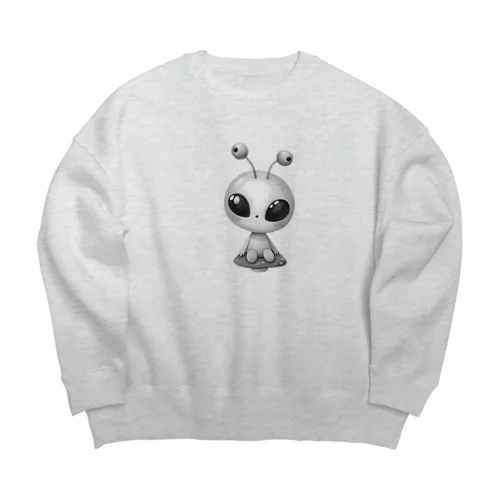 かわいい宇宙人 Big Crew Neck Sweatshirt