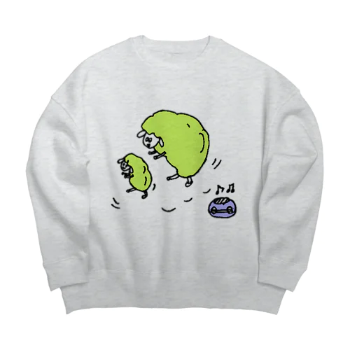 dancing sheep Big Crew Neck Sweatshirt