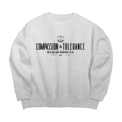 つりあう天秤（共感と寛容）（黒） Big Crew Neck Sweatshirt