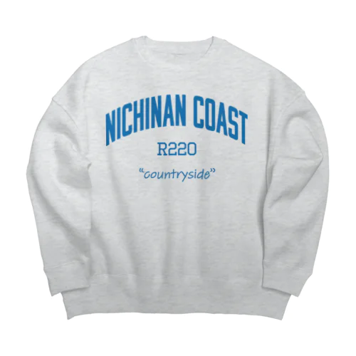 日南海岸 Nichinan Coast BLUE Big Crew Neck Sweatshirt