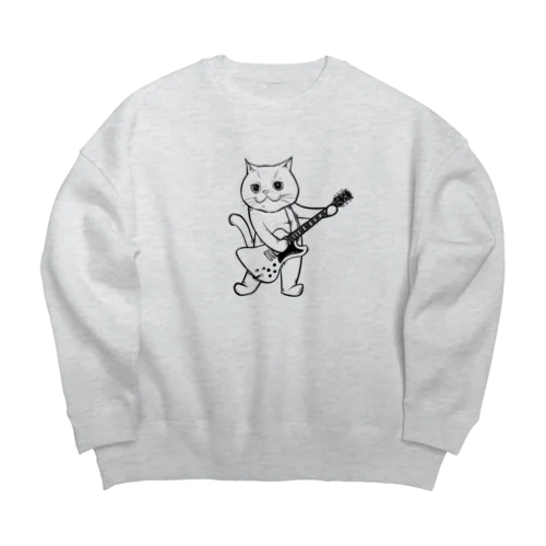 カッコイイギター Big Crew Neck Sweatshirt