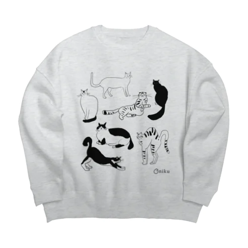 大集合にゃんず3 Big Crew Neck Sweatshirt