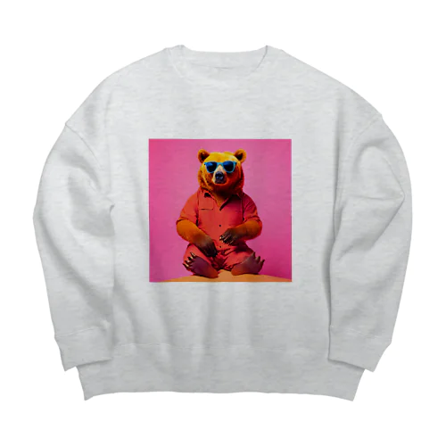 メガネっクマ⑤ Big Crew Neck Sweatshirt