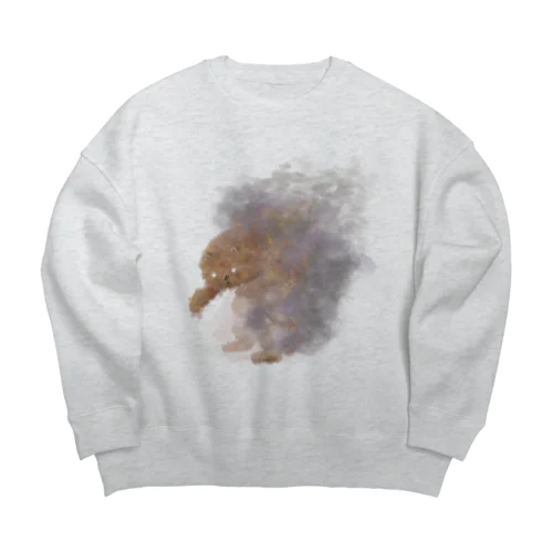 火事場の大怪獣 ぴょんぴょん猫 Big Crew Neck Sweatshirt