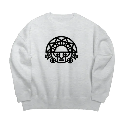 テゥミ ペルーの偶像 インカ帝国 ブラック Big Crew Neck Sweatshirt