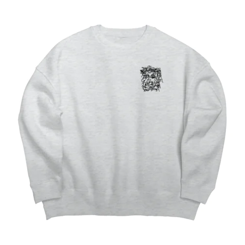 angry old man 001 Big Crew Neck Sweatshirt