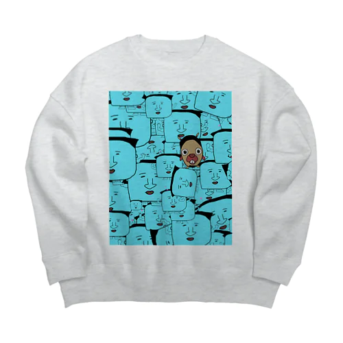 しこりんイナバwithまんまハイサイポテト Big Crew Neck Sweatshirt