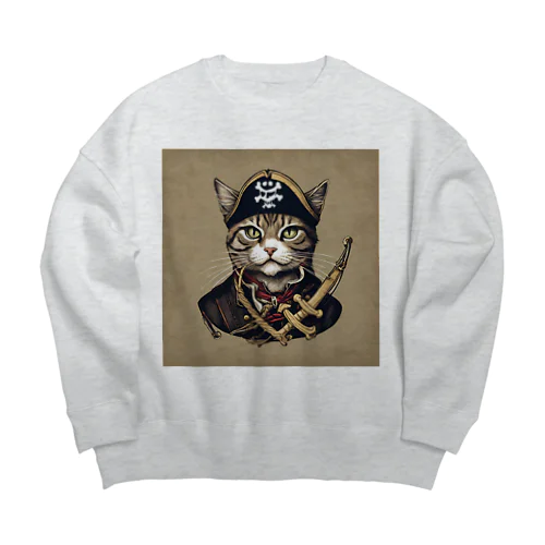 猫海賊団シリーズ★バロン船長 Big Crew Neck Sweatshirt