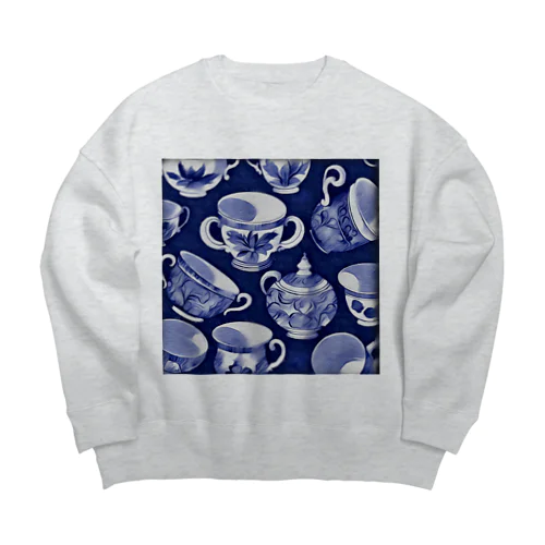 花の詩カップ(The Flower Poetry Cup) Big Crew Neck Sweatshirt