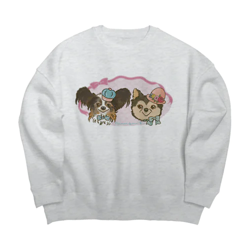 れおまるくんとみんちゃんのリボン Big Crew Neck Sweatshirt