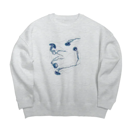 クラゲ会議 Big Crew Neck Sweatshirt