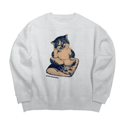 鯖の上にも三年。 Big Crew Neck Sweatshirt