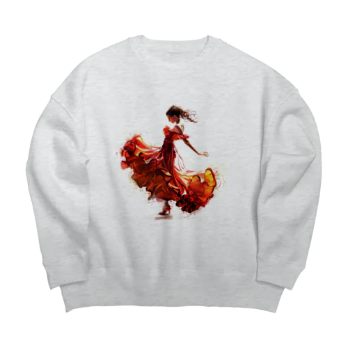 フラメンコダンサー Big Crew Neck Sweatshirt