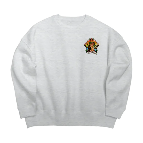 🌺ALOHA🌴（ﾜﾝﾎﾟｲﾝﾄ） Big Crew Neck Sweatshirt