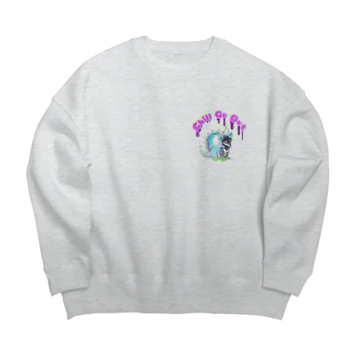 マメ柴チルちゃん　ドラゴンバージョン Big Crew Neck Sweatshirt