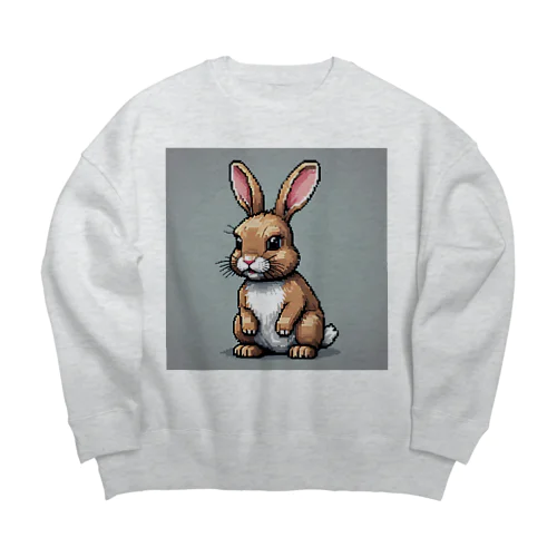 ドット絵ウサギ Big Crew Neck Sweatshirt