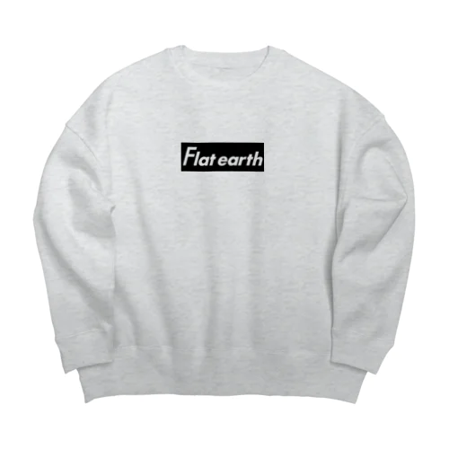 Flatearth Box Logo (BLACK) フラットアース ボックスロゴ(ブラック) Big Crew Neck Sweatshirt