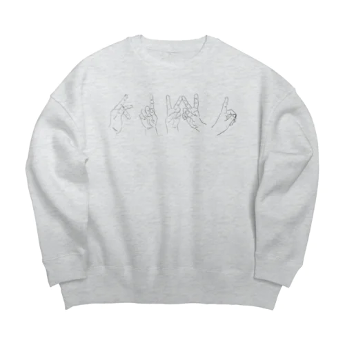 KIWI撮影会ハンドロゴ Big Crew Neck Sweatshirt