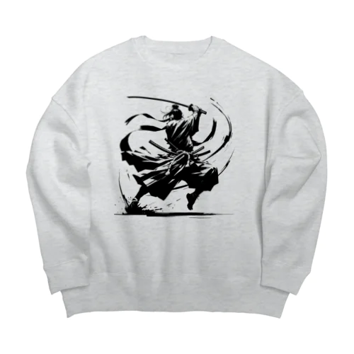 A lonely SAMURAI Big Crew Neck Sweatshirt