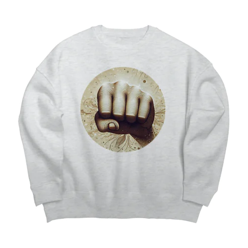 夢を掴む拳 Big Crew Neck Sweatshirt