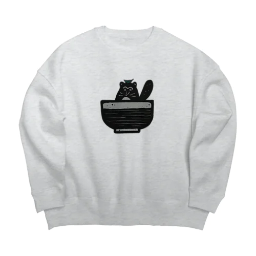 たぬきそば一杯目 Big Crew Neck Sweatshirt