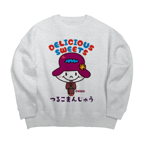 つるこまんじゅう Big Crew Neck Sweatshirt