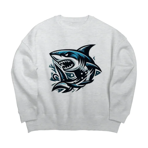 シャーク・エクストリーム！！ Big Crew Neck Sweatshirt