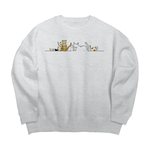 Cat Gathering【猫集会】 Big Crew Neck Sweatshirt