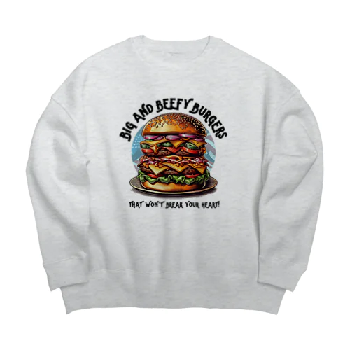 あなたを満足させるバーガーを! Big Crew Neck Sweatshirt