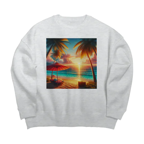 At the beach Big Crew Neck Sweatshirt