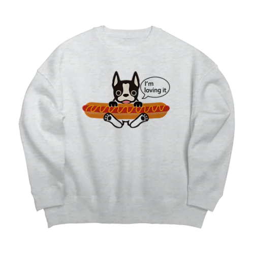 ホットドッグテリア Big Crew Neck Sweatshirt