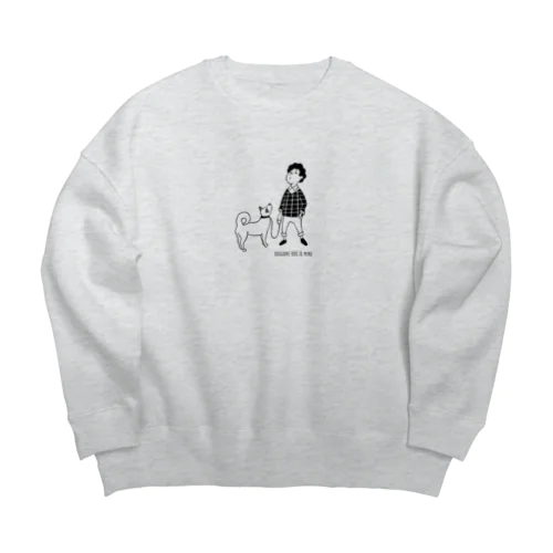 たまには上を向いてみる Big Crew Neck Sweatshirt