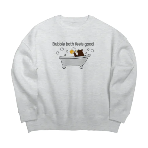 ビールベアー イン バブルバス Big Crew Neck Sweatshirt