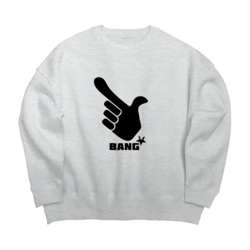 BANG 指でピストル ロゴ Big Crew Neck Sweatshirt