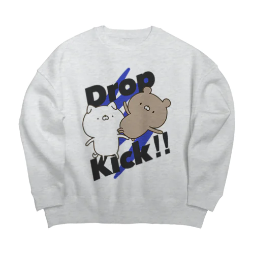 くまVSいぬ Big Crew Neck Sweatshirt