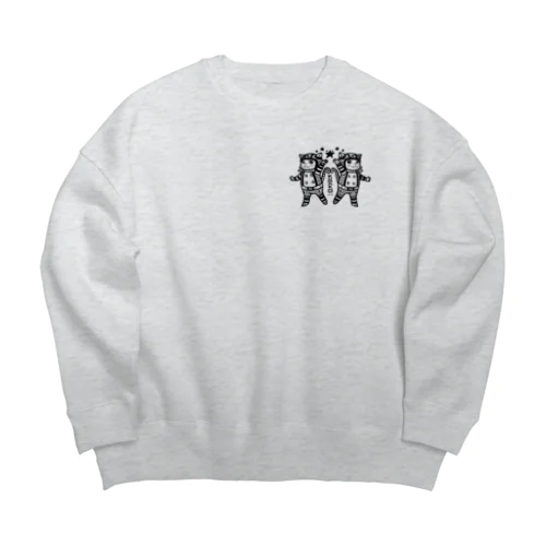 くまねこ Big Crew Neck Sweatshirt